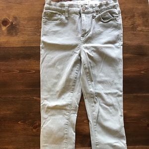 Pale Green Madewell Skinny Crop Pant